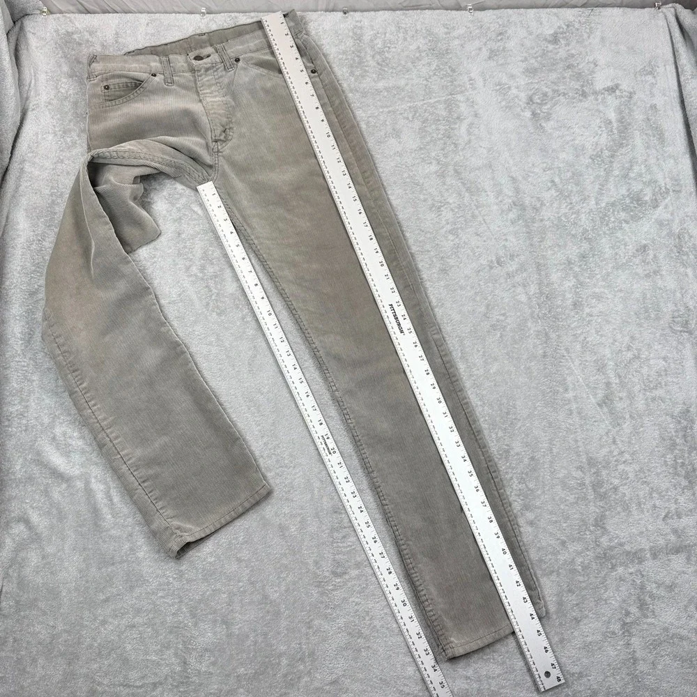 Vintage 80s Levi's 505 Corduroy Pants Mens‎ 31x34 Gray Regular Straight Leg USA